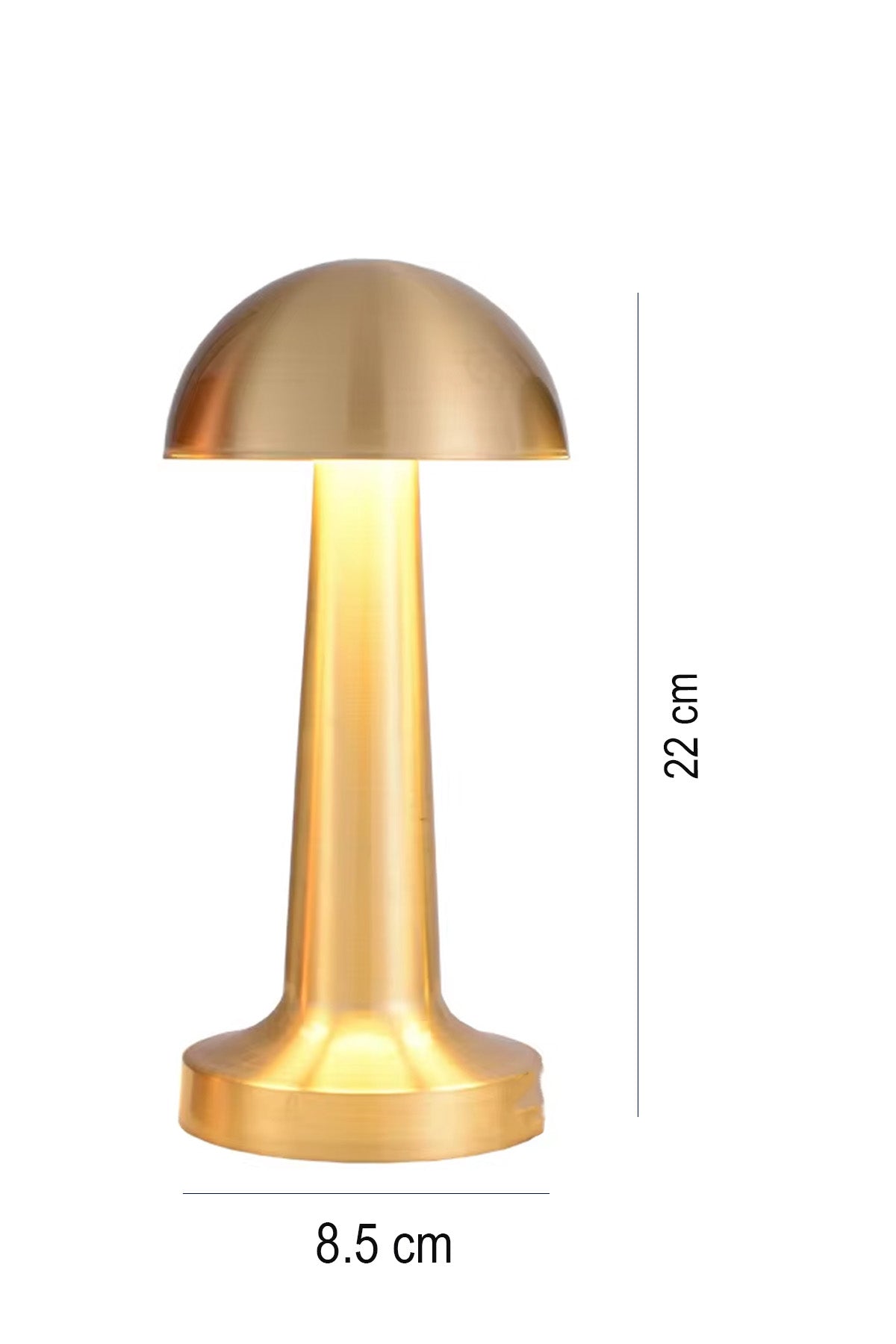 Minimalist Metal Şarjlı Masa Lambası - Dokunmatik 3 Renk Ayarlı Dekoratif Gece Lambası