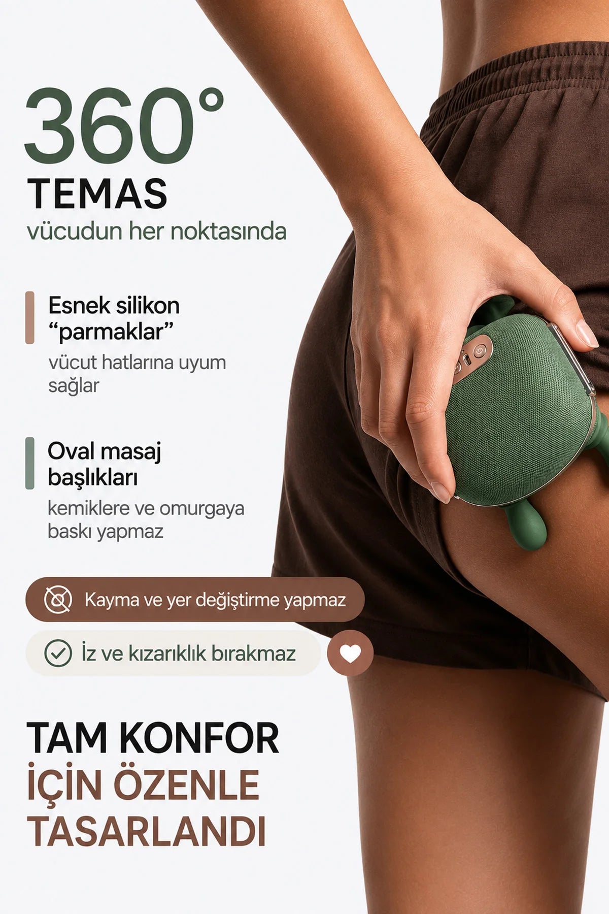 Ovmalı Omuz Boyun Masaj Aleti Yoğurma Sıcak Kompres Boyun Masaj Yastığı 4000 mAh Şarjlı Isıtmalı