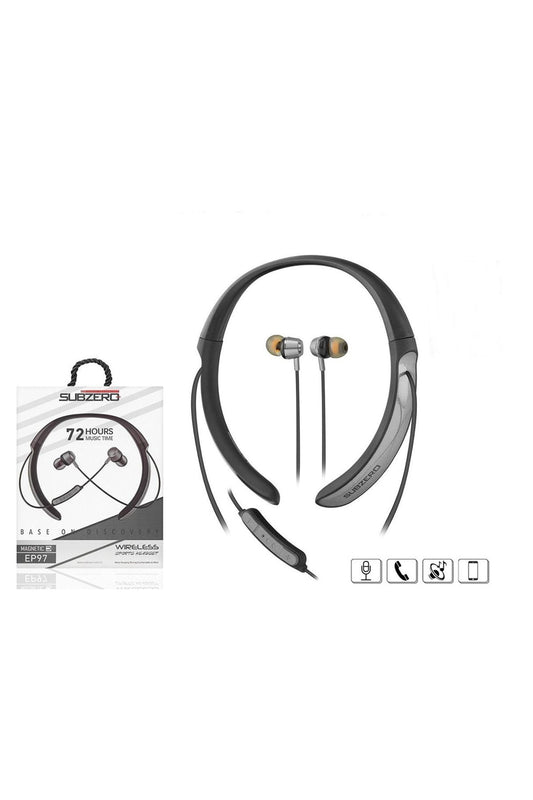 Kablosuz Bluetooth Kulaklık Stereo Mikrofon Boyun Askılı Sporcu Kulaklık Super Bass 72 Saat Ep97 - Görsel 2