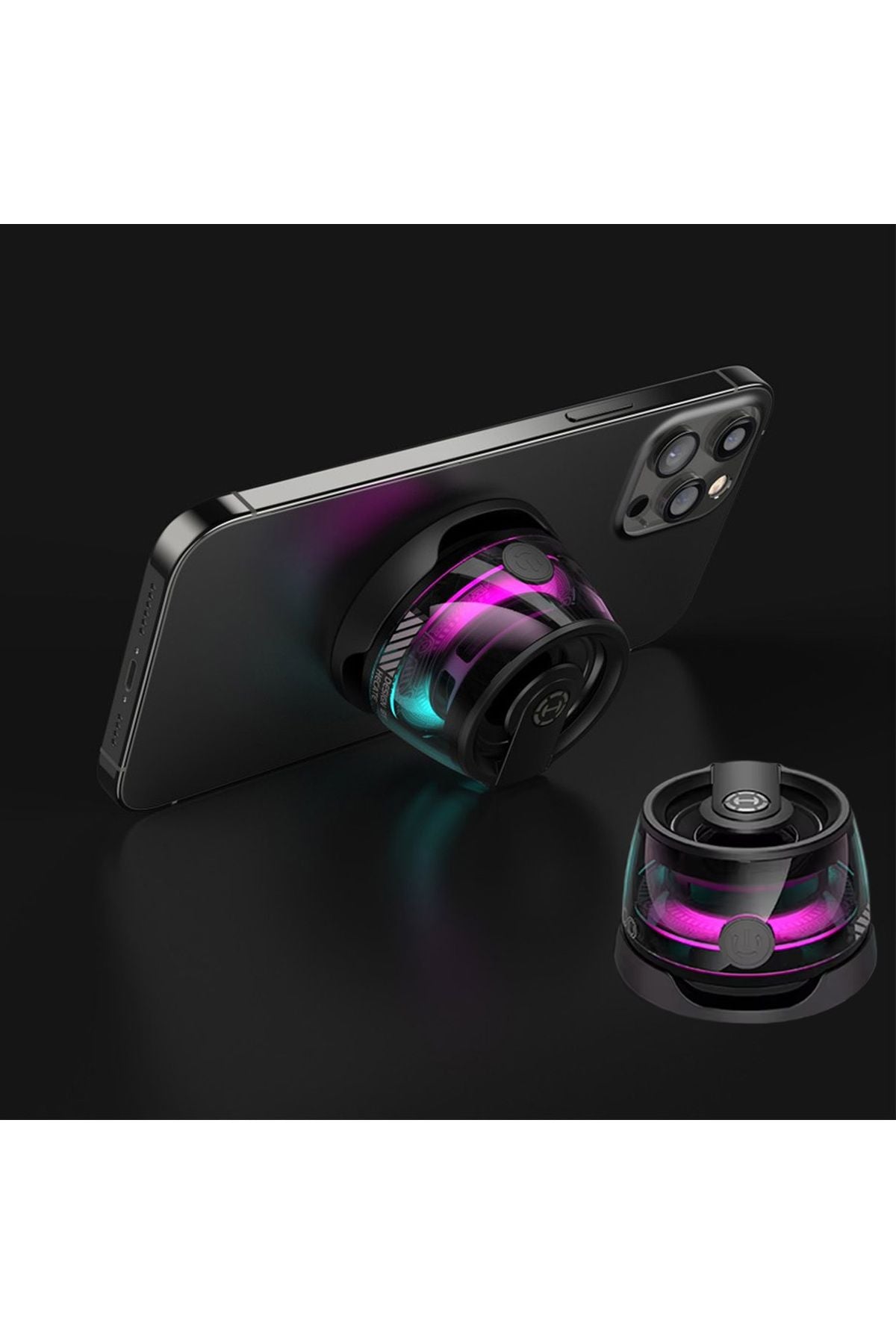 Bluetooth Hoparlör Yüksek Ses Mini Bass Manyetik Mıknatıslı Kablosuz Speaker Ses Bombası - Görsel 3