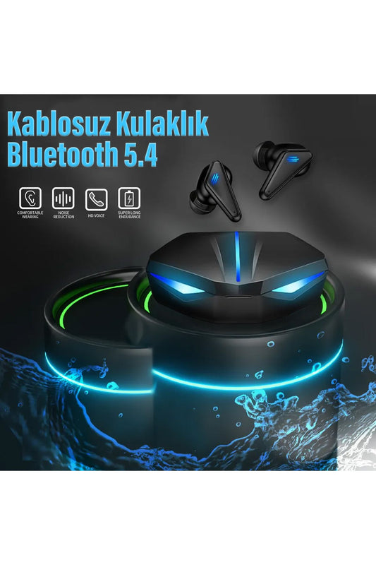 TWS Gaming Kulaklık Oyuncu Bluetooth Kulaklık Kablosuz Mikrofon Kaliteli Ses Tüm Telefon Uyumlu - Görsel 2