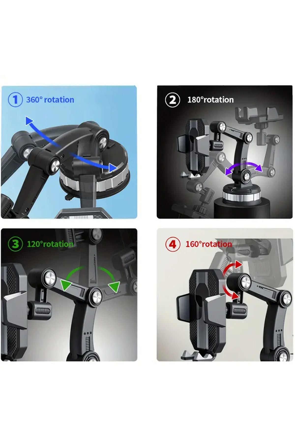Araba Kamyon Tır Telefon Tutacağı Cam Torpido İçin Vantuzlu Akrobat Araç Telefon Tutucu Universal - Görsel 7