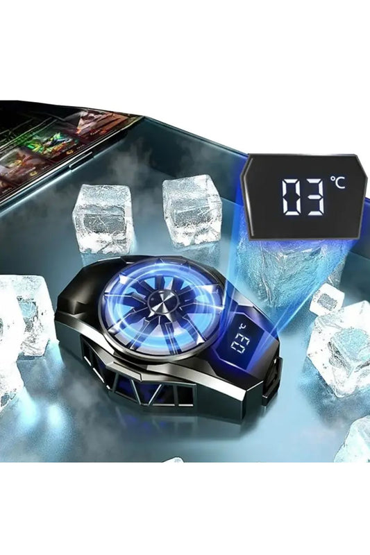 Gaming Telefon Hava Soğutma Fanı Derece Göstergeli Metal Radyatör Soğutucu İos Android Pubg Uyumlu - Görsel 2