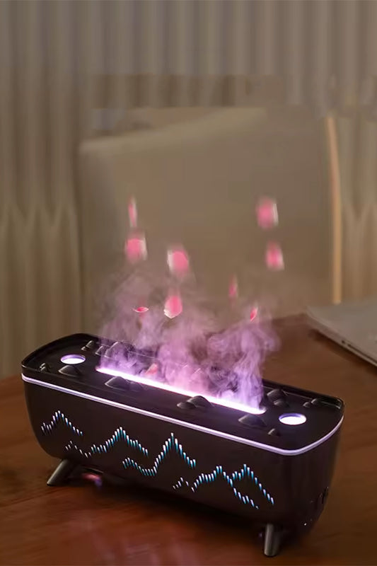 Hava Nemlendirici ve Yağ Difüzörü - Aromaterapi Makinesi - 3 Renk Led Işık - Görsel 2
