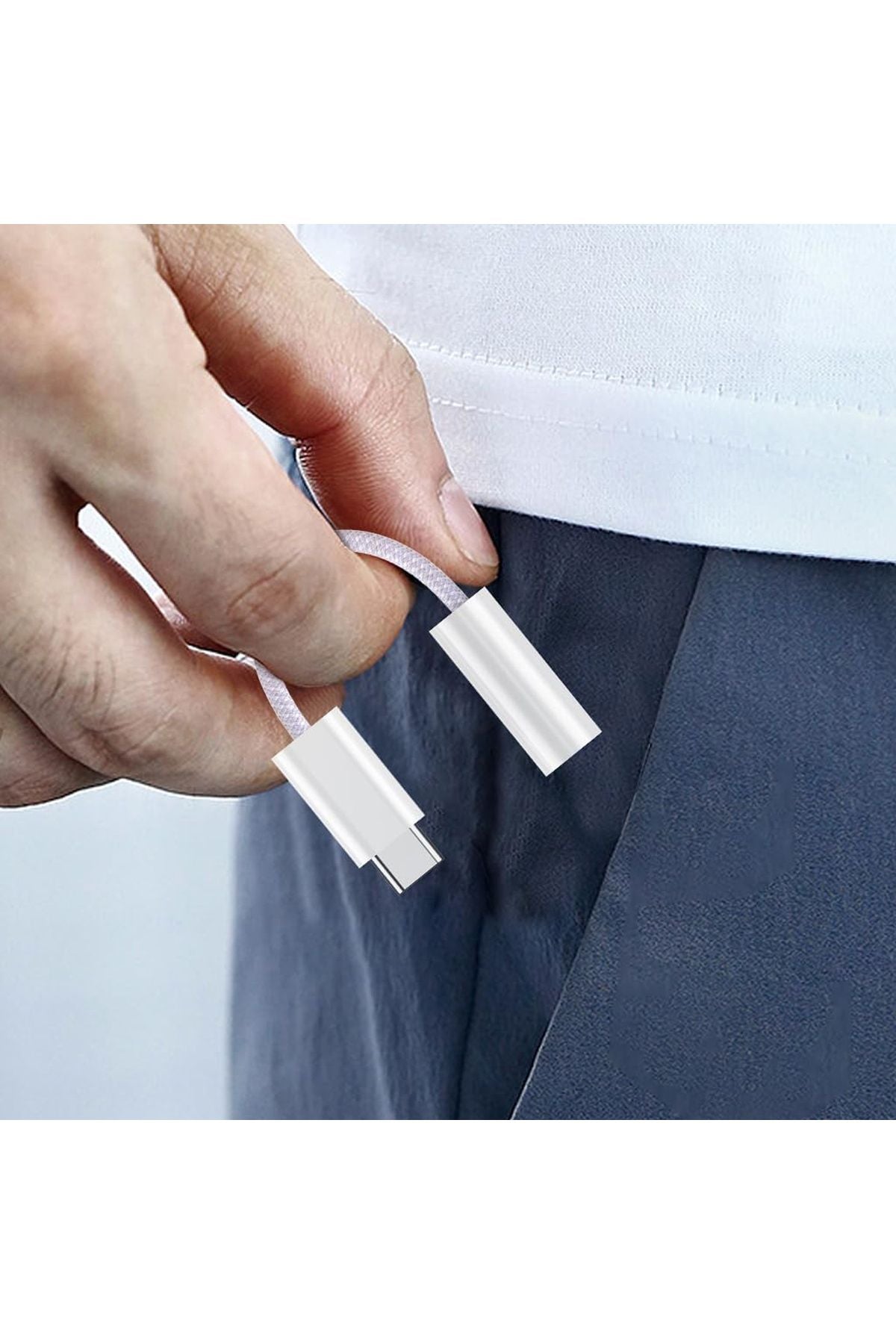 Samsung Z Flip - Z Flip 3 - Z Flip 4 - Z Flip 5 - Z Flip 6 3.5mm Jack Aparat Çevirici Kulaklık Dönüştürücü Type-c - Görsel 5