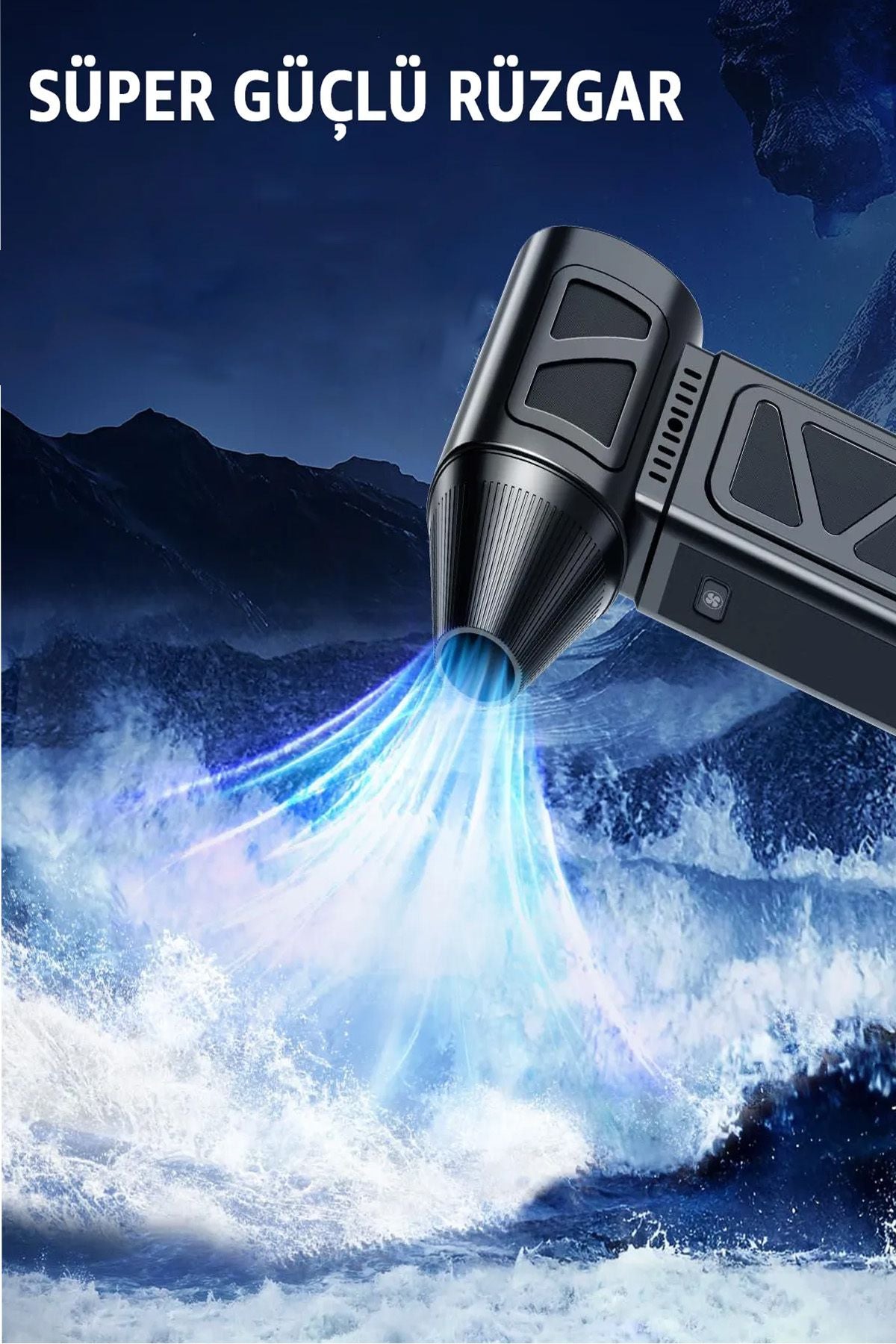 4 Kademe Süper Güçlü Üfleyici Şarjlı Hava Kompresörü 130000 RPM Çok Fonksiyonlu Turbo Fan 4000 mAh - Görsel 7