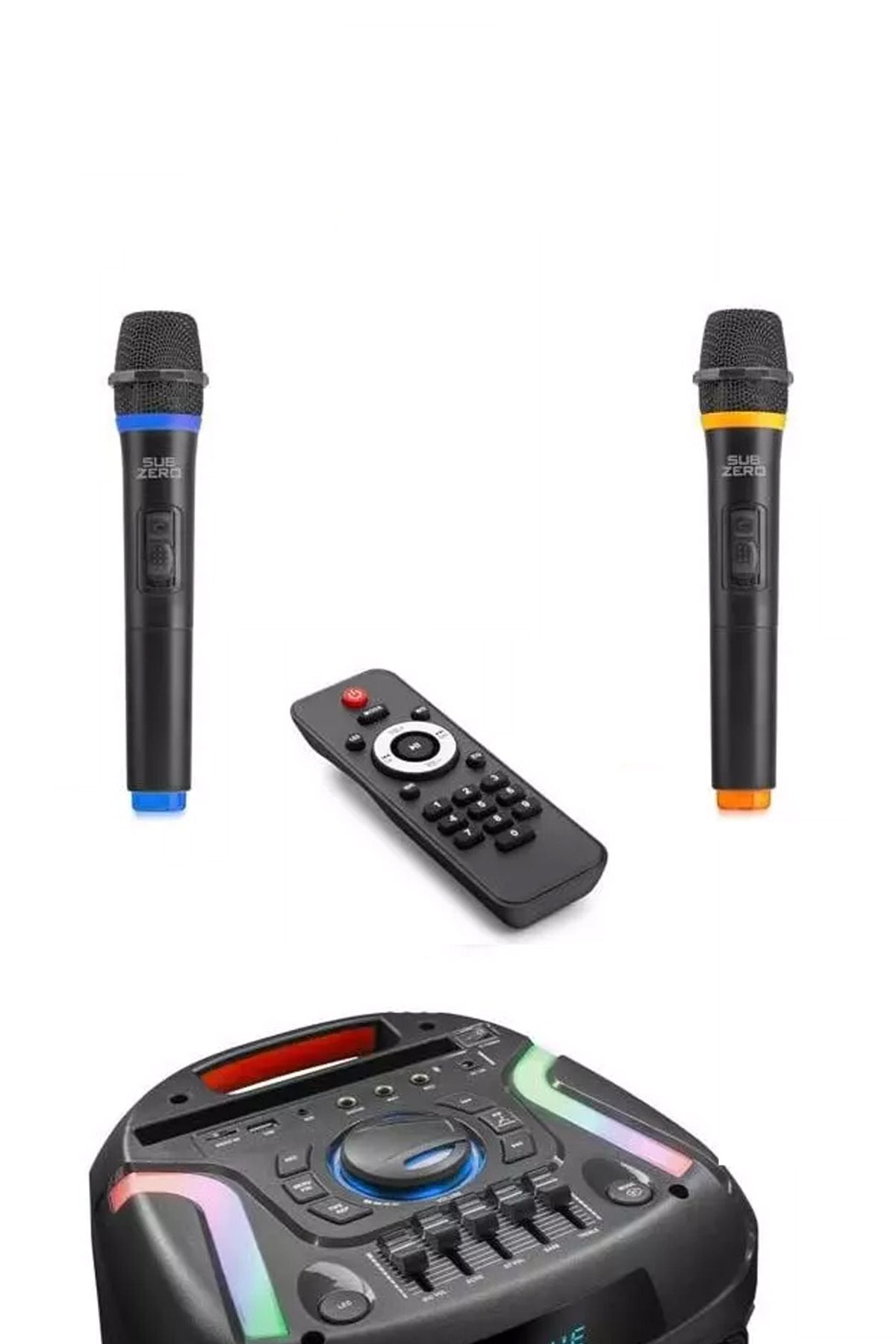 Büyük Boy Bluetooth Hoparlör 40000WATTS Speaker 8x2 Çift Hoparlör 2 Mikrofonlu 3600mAh Parti Boy - Görsel 3