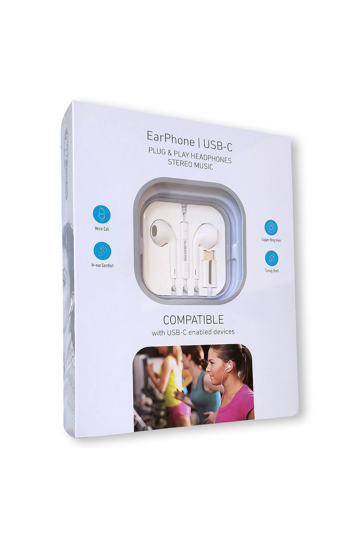 Samsung Galaxy A16 Uyumlu Type C Kulaklık Mikrofonlu Beyaz - Görsel 5