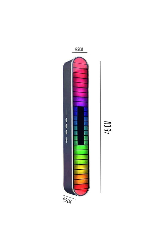 RGB Işıklı Bluetooth Hoparlör TWS Çift Hoparlör Bağlantı Speaker Kaliteli Ses Bombası 1800 mAh - Görsel 2