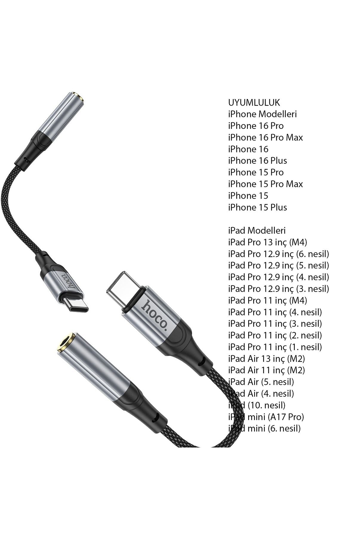 iPhone 15-15 PLUS-15 PRO-15 PRO MAX Kulaklık Dönüştürücüsü Type-C Çevirici Aparat - Görsel 5