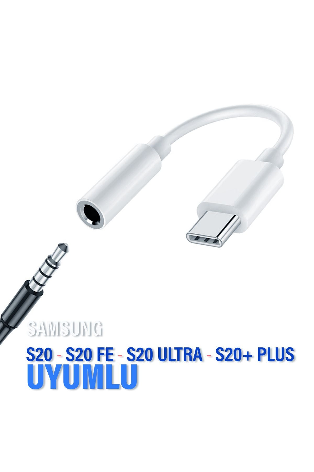 Samsung S20 - S20 FE - S20 Ultra - S20+ Plus Kulaklık Dönüştürücü Type-C Jack Aparat Çevirici 3.5mm
