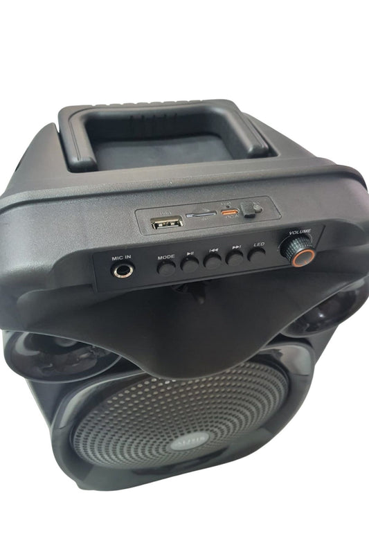 Bluetooth Hoparlör Speaker Karaoke Mikrofonlu 10W 8 inç RGB Işıklı - Görsel 3