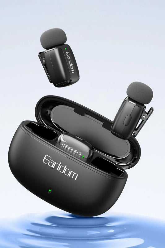 Profesyonel Kablosuz Yaka Mikrofonu iPhone 11/12/13/14 Uyumlu 2 Mikrofonlu Lightning - Görsel 2