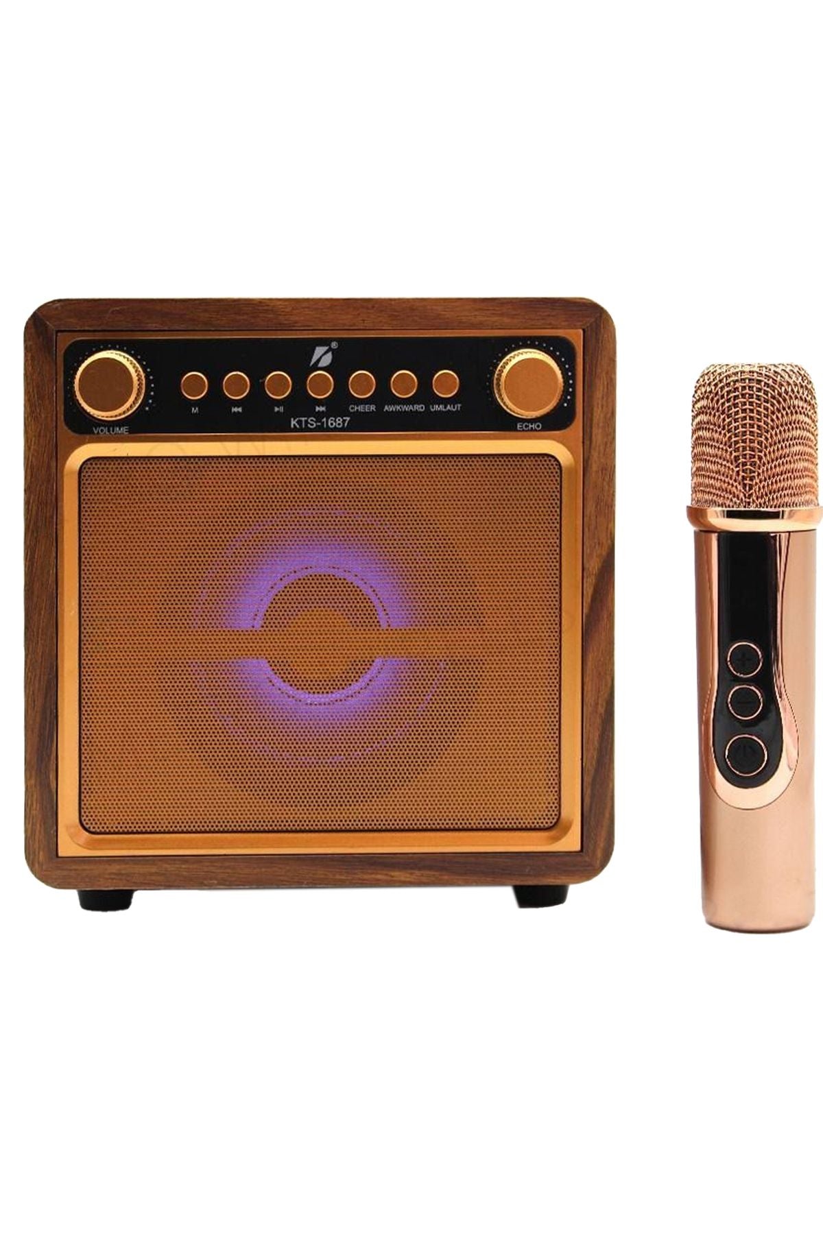 Karaoke Mikrofonlu Bluetooth Speaker 10W 4" Mikrofonlu Kablosuz Haparlör