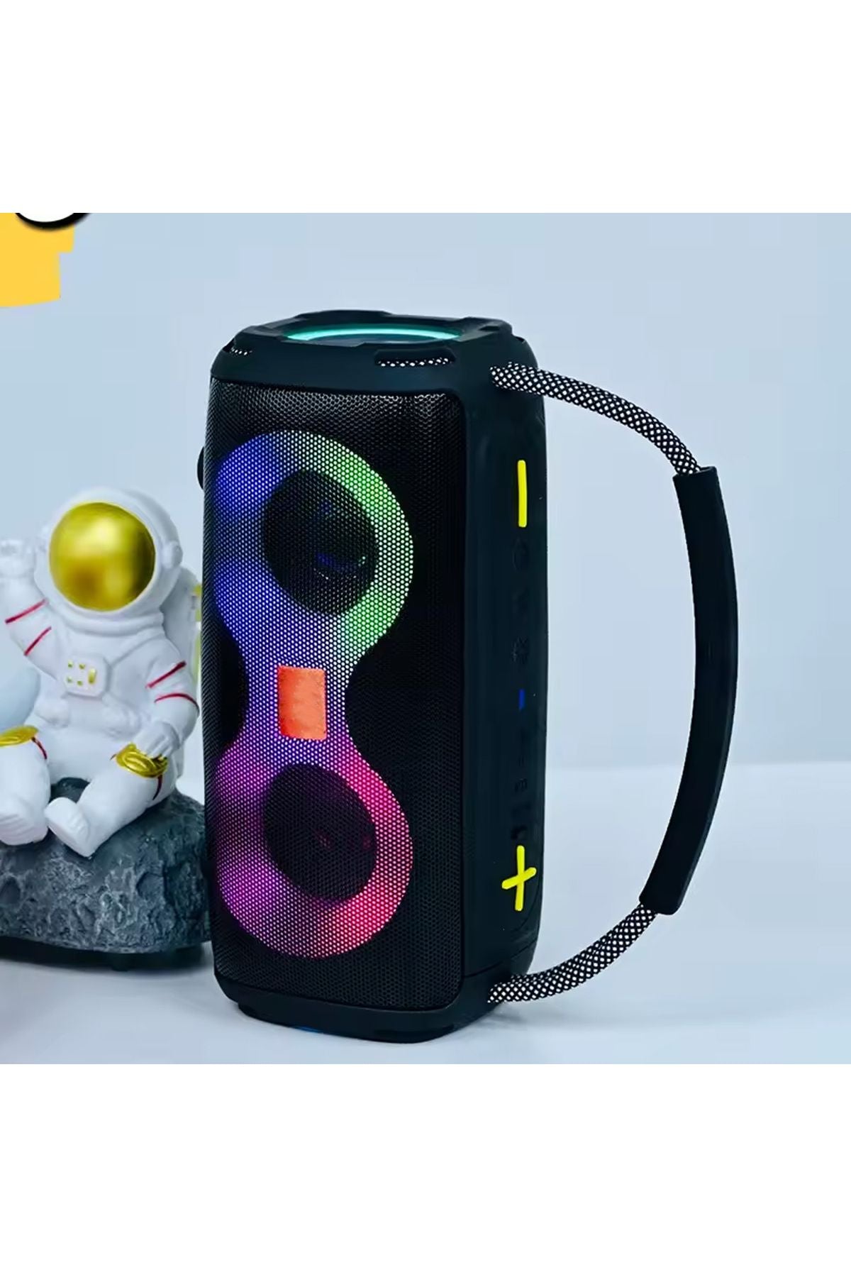 Güçlü Bass Bluetooth Hoparlör Ses Bombası 2200 mAh Kablosuz Speaker 5W x2 Hoparlör USB/TF/AUX/Type-C - Görsel 3
