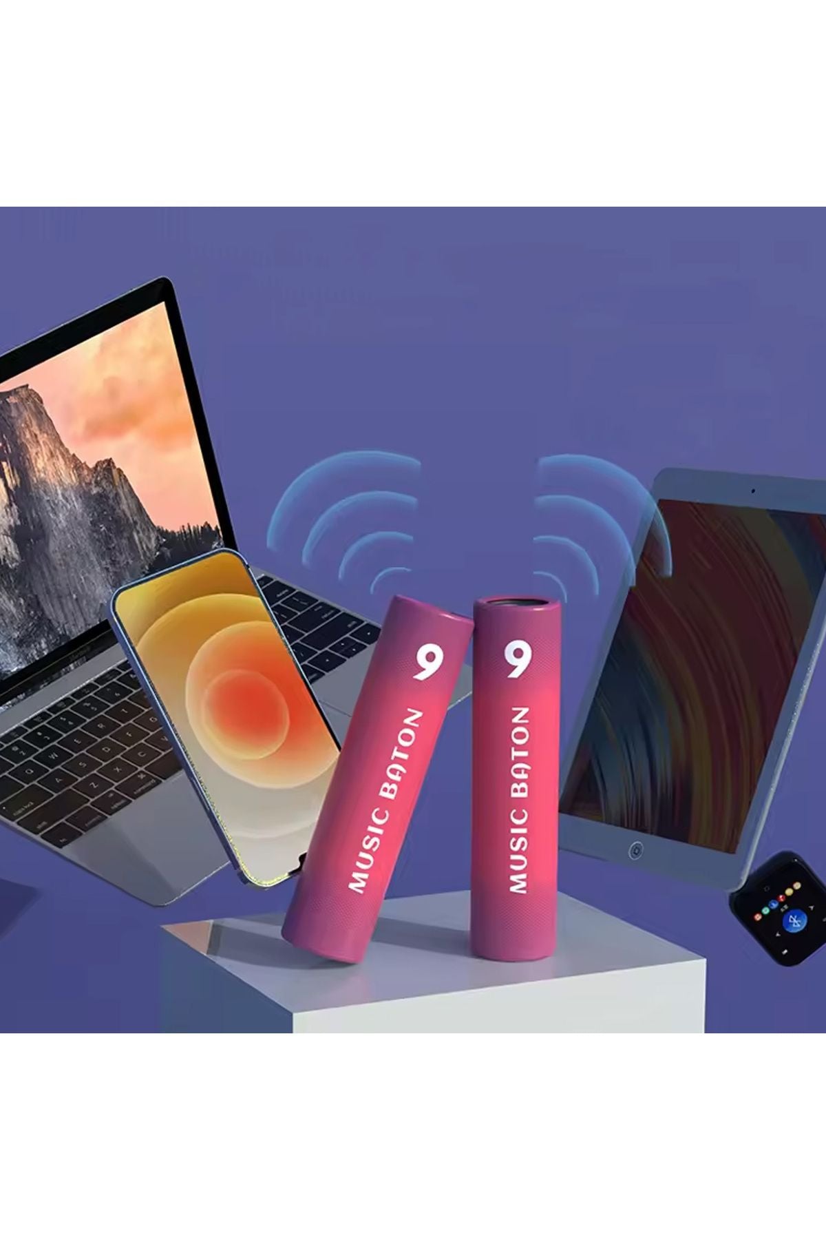 Kablosuz Silindir Bluetooth Hoparlör Speaker Ekstra Bass Ses Bombası 2000 mAh IP65 Su Geçirmez - Görsel 3