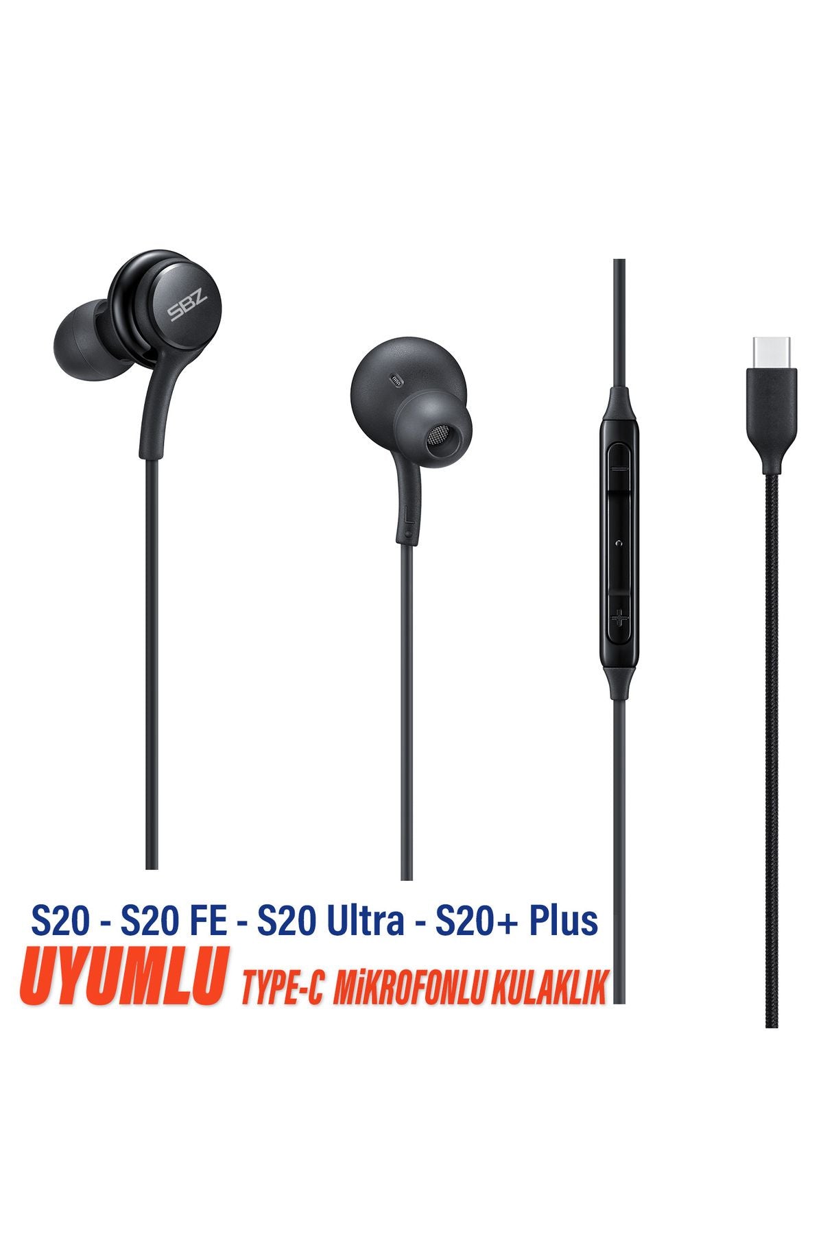 Samsung S20 - S20 FE - S20 Ultra - S20+ Plus Uyumlu Type-C Mikrofonlu Kulaklık