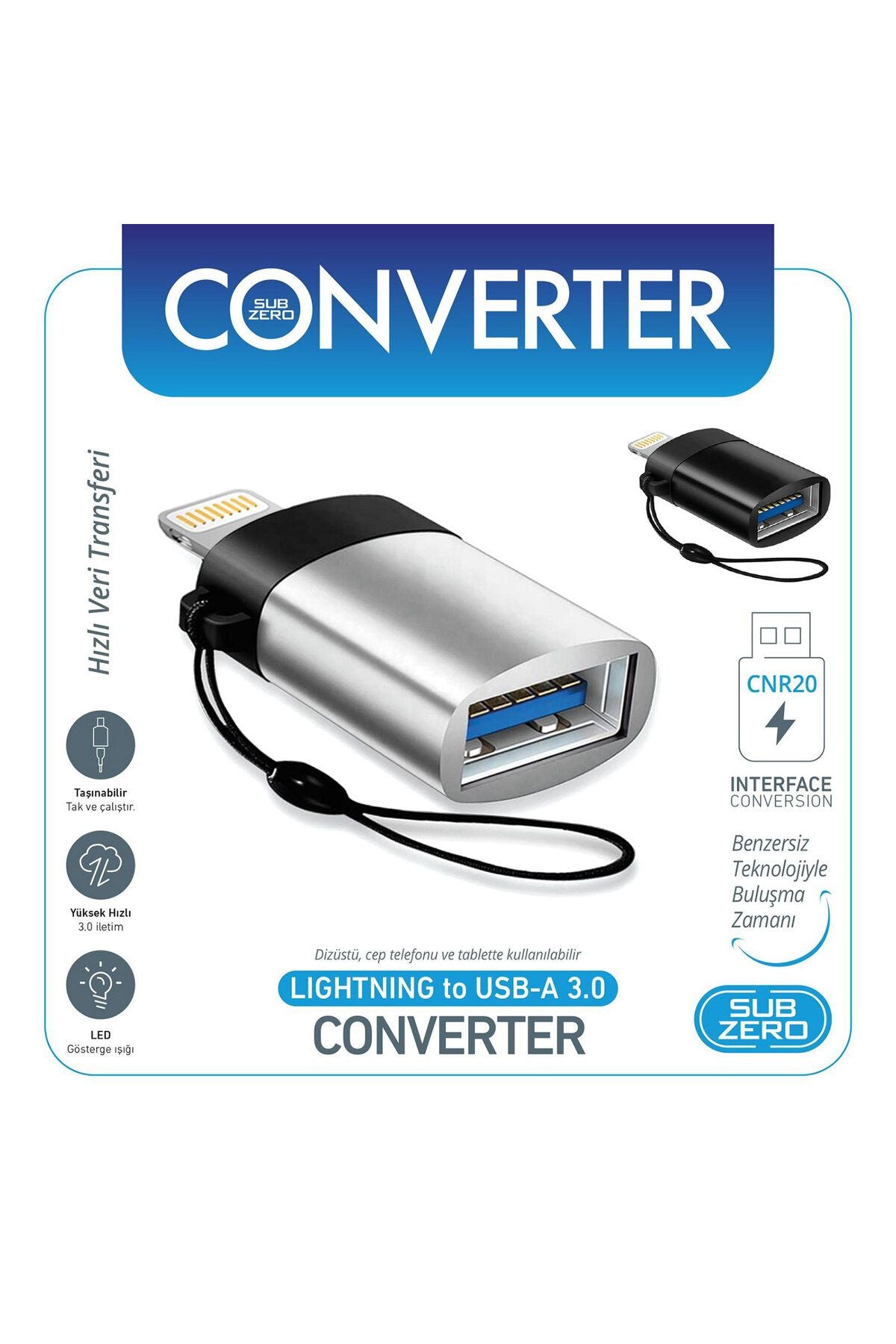iPhone iPad USB Çevirici Dönüştürücü OTG Lightning - USB 3.0 Aktarıcı - Görsel 4