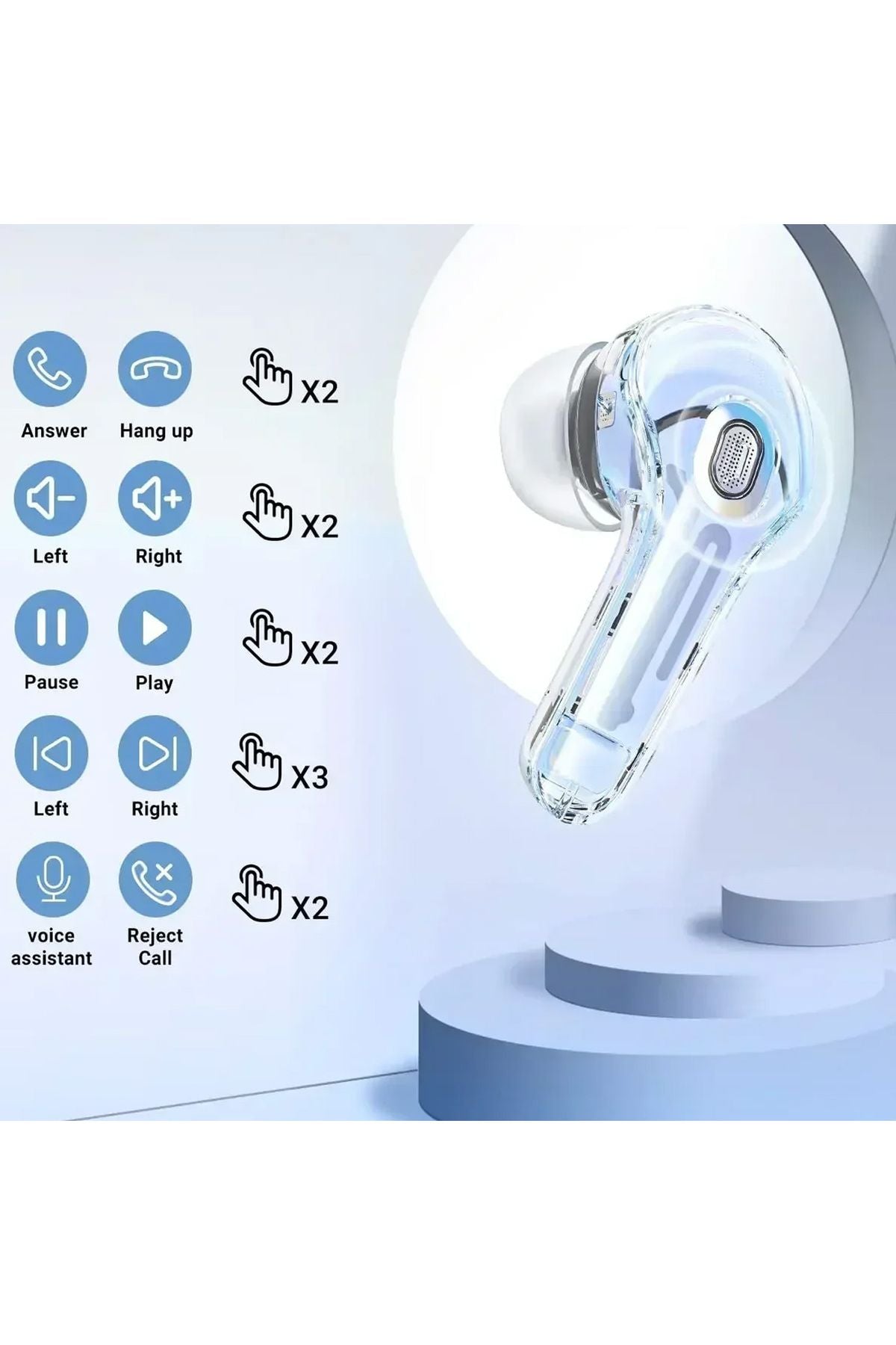TWS Kulak İçi Bluetooth Kulaklık Led Göstergeli Wireless V5.3 Ultrapro IP4X Su Geçirmez - Görsel 6