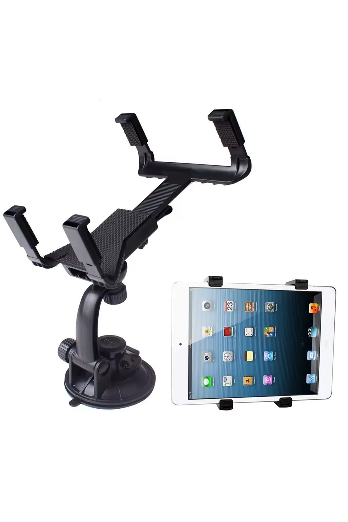 Araç İçi Tablet Telefon Tutucu Vantuzlu Güçlü Tablet Tutucu 360° Dönerli