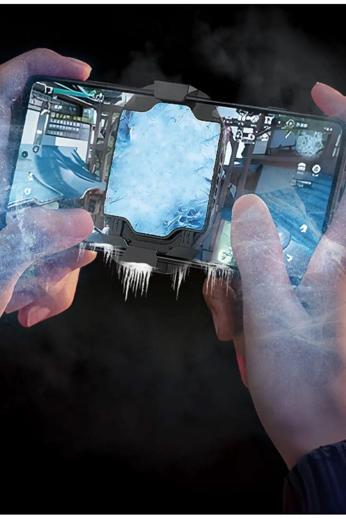 Gaming Telefon Hava Soğutma Fanı Radyatör Fan RGB Led Telefon Soğutucu Tak Çalıştır E Sporcu Fan - Görsel 3