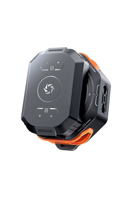 Oyuncu Fanı Telefon Soğutucu 1800 mAh Powerbank Şarjlı Kablosuz Fan Derece Gösterge Mıknatıslı - Görsel 2