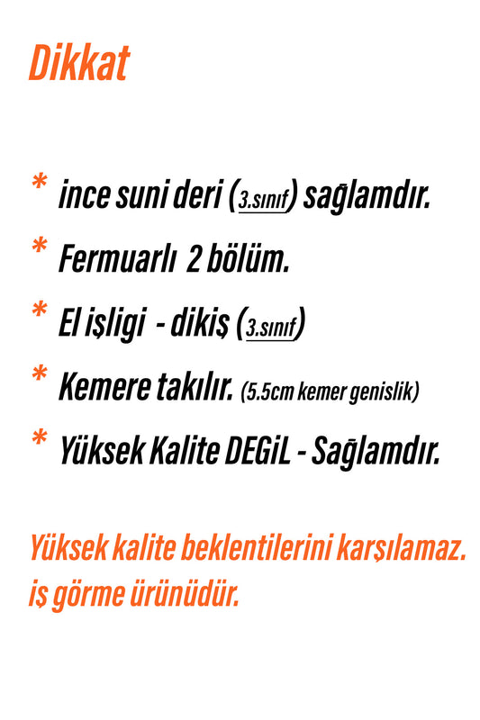 Bel Çantası Cep Telefonu Taşıma Bele Takılan Fermuarlı 2 Cepli Bel Çantası - Görsel 2