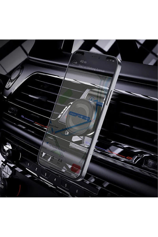 Araç Torpido Havalandırma İçin Mıknatıslı Telefon Tutucusu Mandallı Havalandırma Takılan - Görsel 2