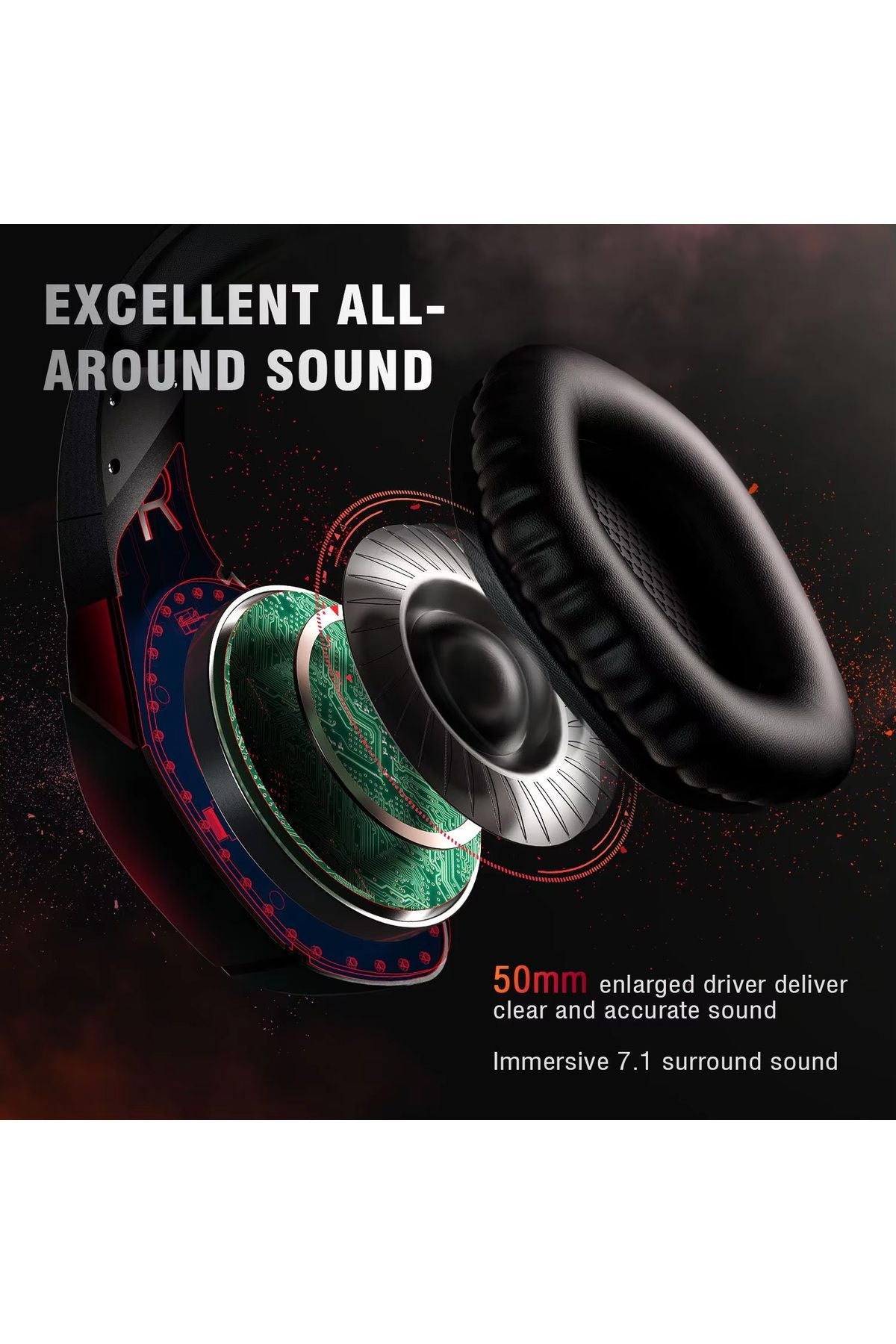 Profesyonel Oyuncu Kulaklığı Xbox One Ve Bilgisayar Için Mikrofonlu Stereo Oyun Kulaklığı - Görsel 7