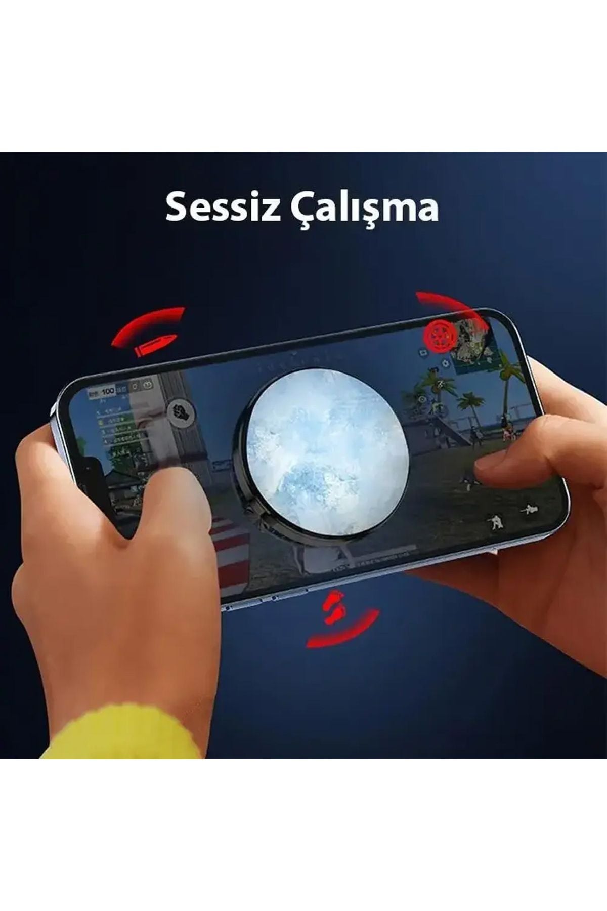 Manyetik Gaming Cep Telefon Hava Soğutma Fanı Metal Radyatör Soğutucu İos Android Pubg Gaming Uyumlu - Görsel 6
