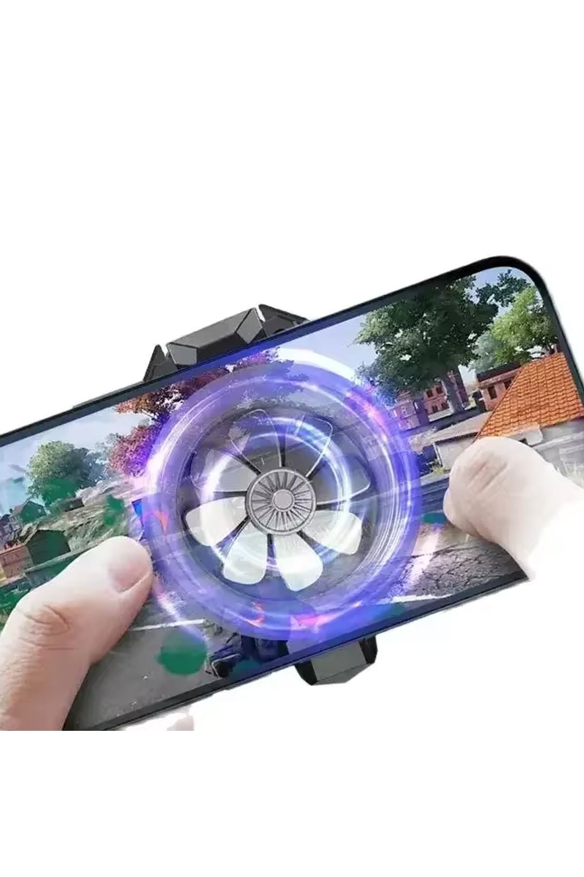 3 Kademeli Şarjlı Gaming Telefon Hava Soğutma Fanı Metal Soğutucu İos Android Pubg Uyumlu 800 mAh - Görsel 7