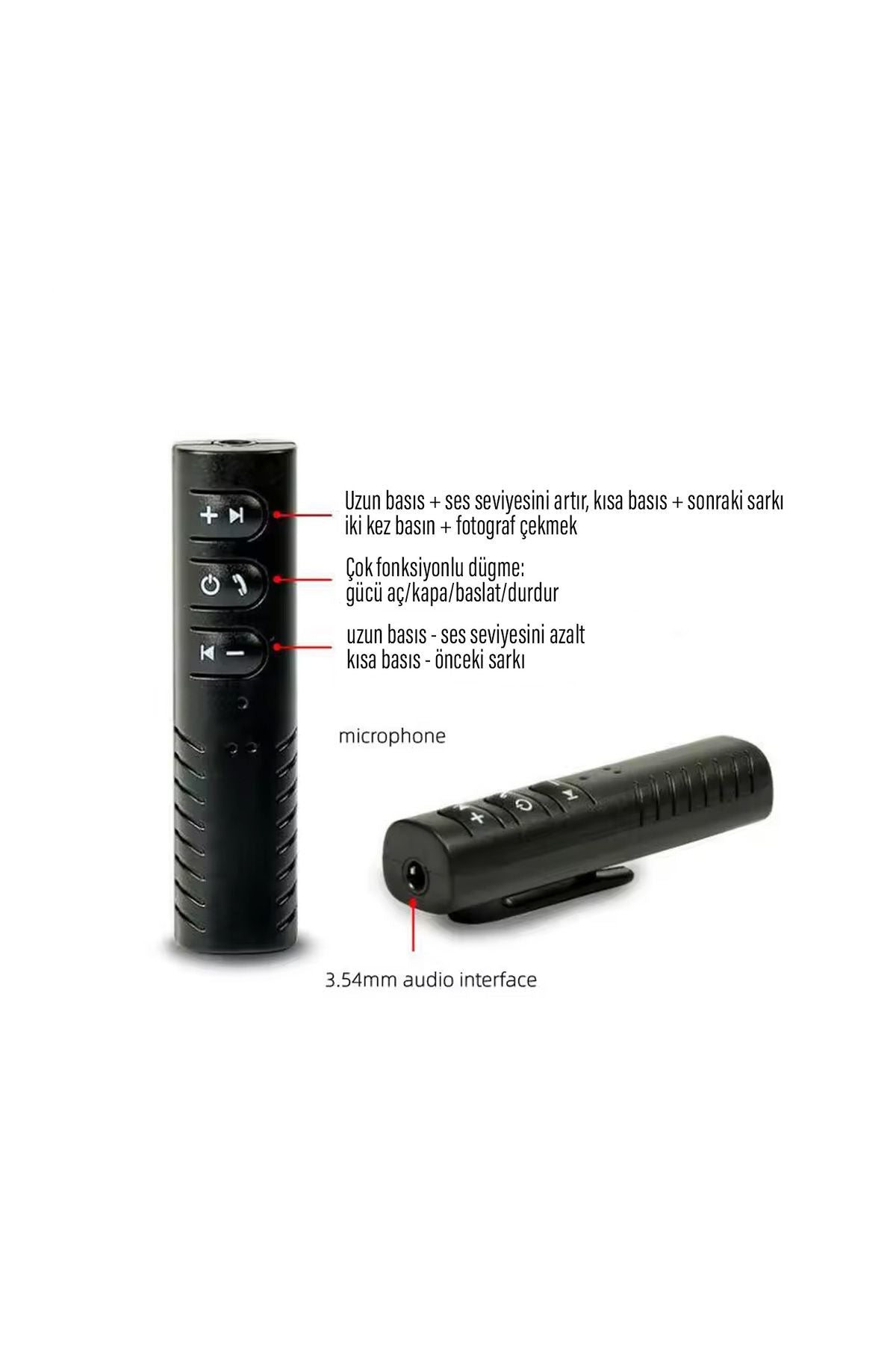 Araç Aux / Oto Teyp Aux Kablosuz Bağlantı Bluetooth Yapma Kiti - Görsel 5