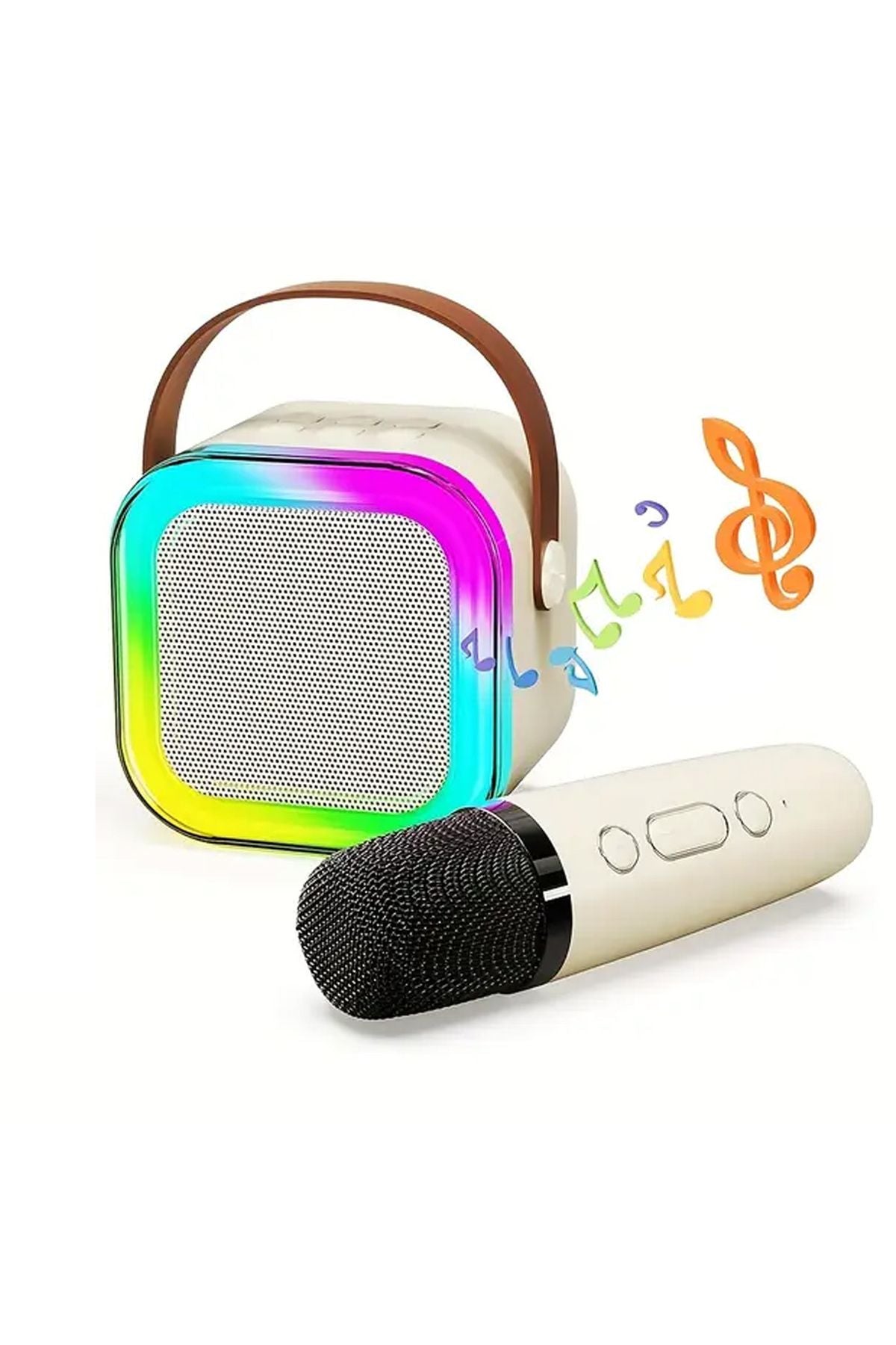 Mini Kablosuz Bluetooth Karaoke Hoparlör Kareoke Makinesi Çocuklar İçin Evde Karaoke Seti