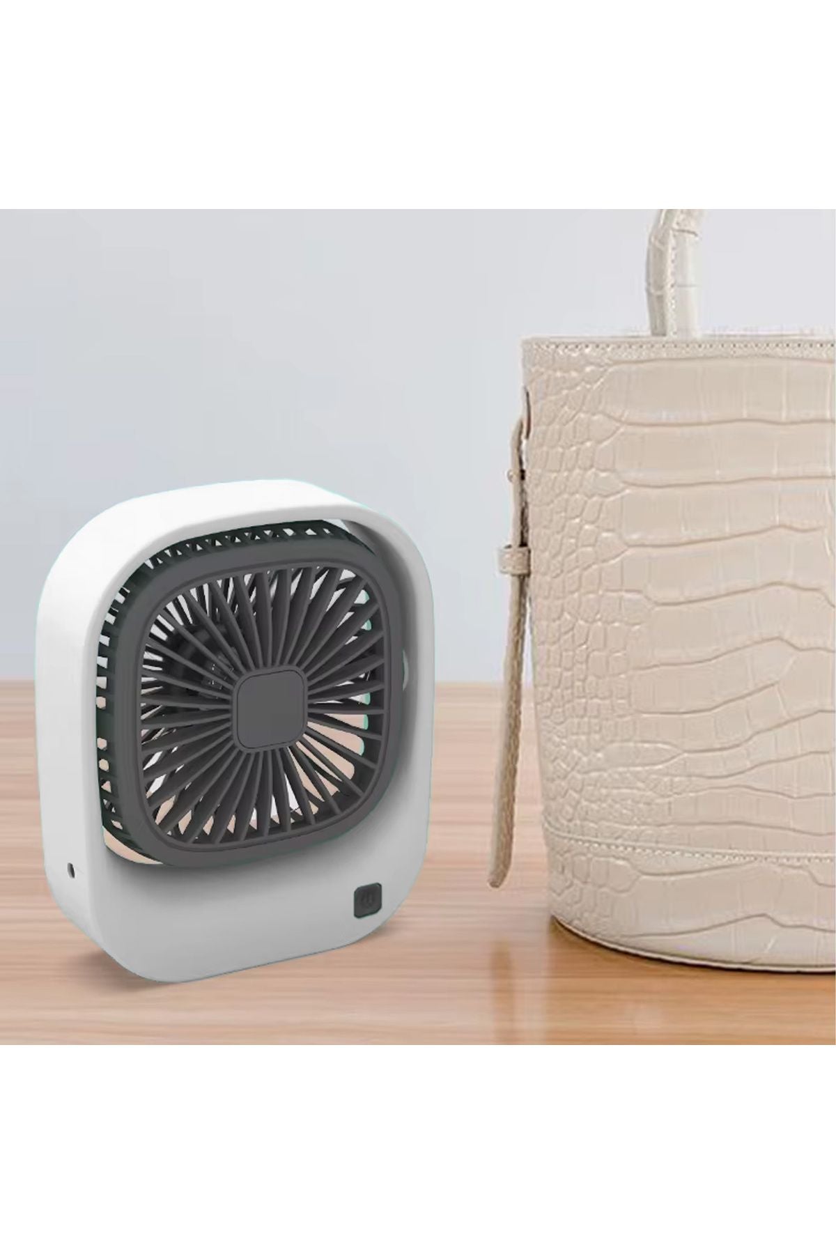 Masaüstü Taşınabilir Mini Fan Şarj Edilebilir Fan Soğutucu 3 Kademe 250 mAh Turbo Fan - Görsel 6