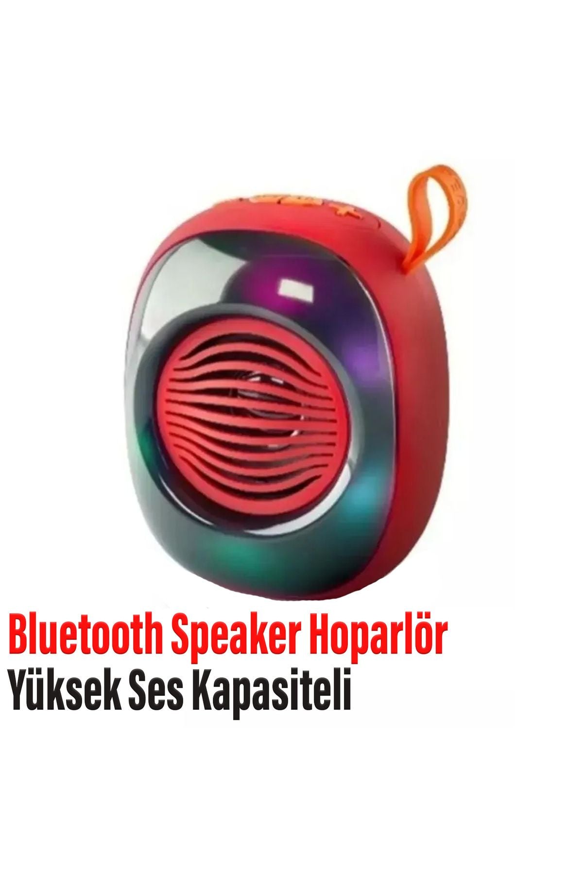 Kablosuz Bluetooth Hoparlör 5W RGB Led Işıklı Speaker Ses Bombası 1200 mAh Güçlü Ses Kalitesi
