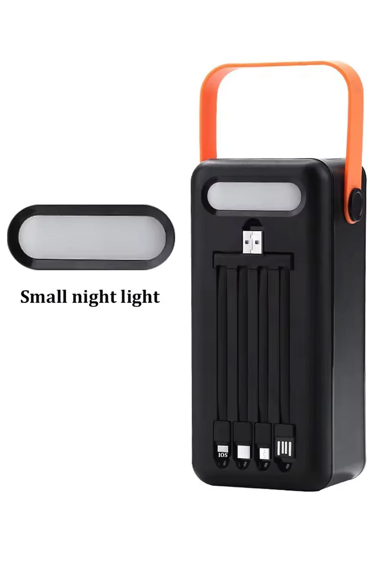 Güneş Enerjili 80.000 mAh Powerbank Hızlı Şarj Kamp Ledli Işıklı Powerbank Kendinden Kablolu Solar - Görsel 7