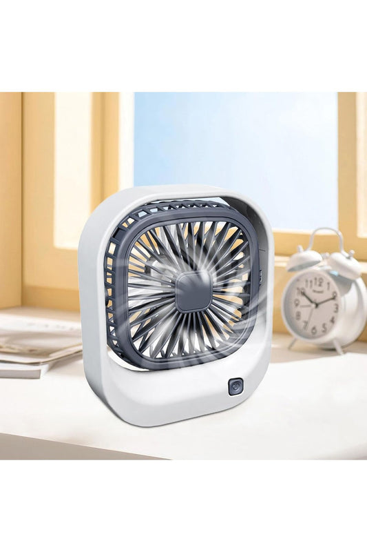 Masaüstü Taşınabilir Mini Fan Şarj Edilebilir Fan Soğutucu 3 Kademe 250 mAh Turbo Fan - Görsel 2