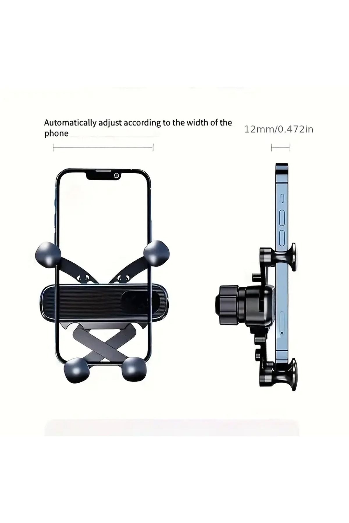 Araç Torpido Havalandırma Klipsli Telefon Tutucusu 360° Dönebilir Akrobat Darbeye Dayanıklı Tutacak - Görsel 5