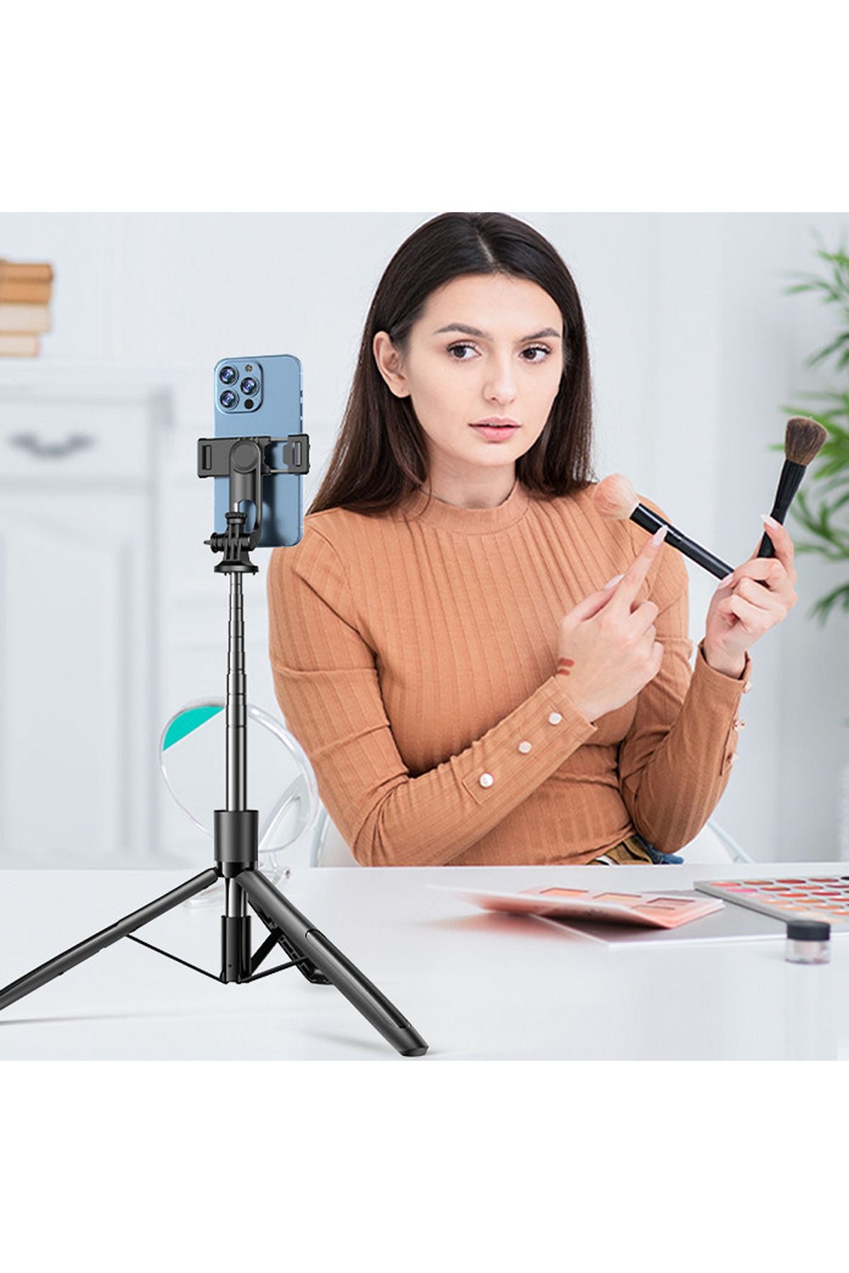 Monopod Tripod Selfie Çubuğu Bluetooh Uzaktan Kumandalı 158cm - Görsel 2