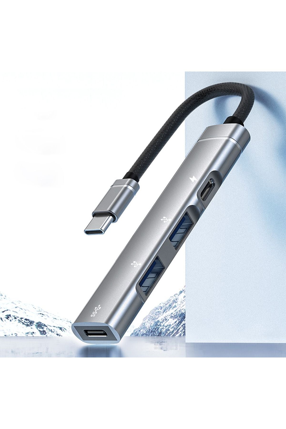 4IN1 Type C Çevirici USB Dönüştürücü Çoklayıcı Tablet Bilgisayar Telefon Type-C USB Çoklayıcı HUB - Görsel 6