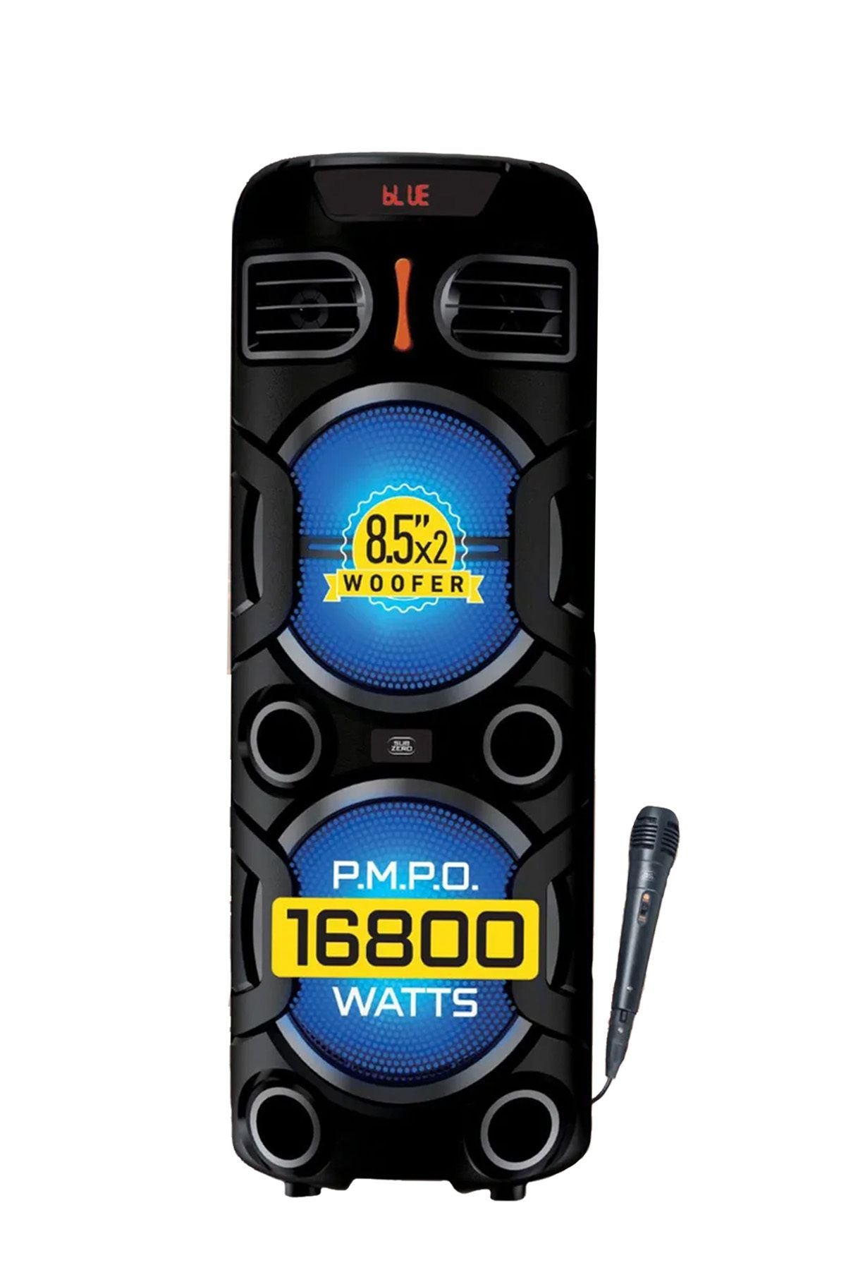 Büyük Boy Bluetooth Hoparlör PMP0 16800W Speaker 8.5X2 WOOFER Mikrofonlu Parti Boy Hoparlör 1800 mAh