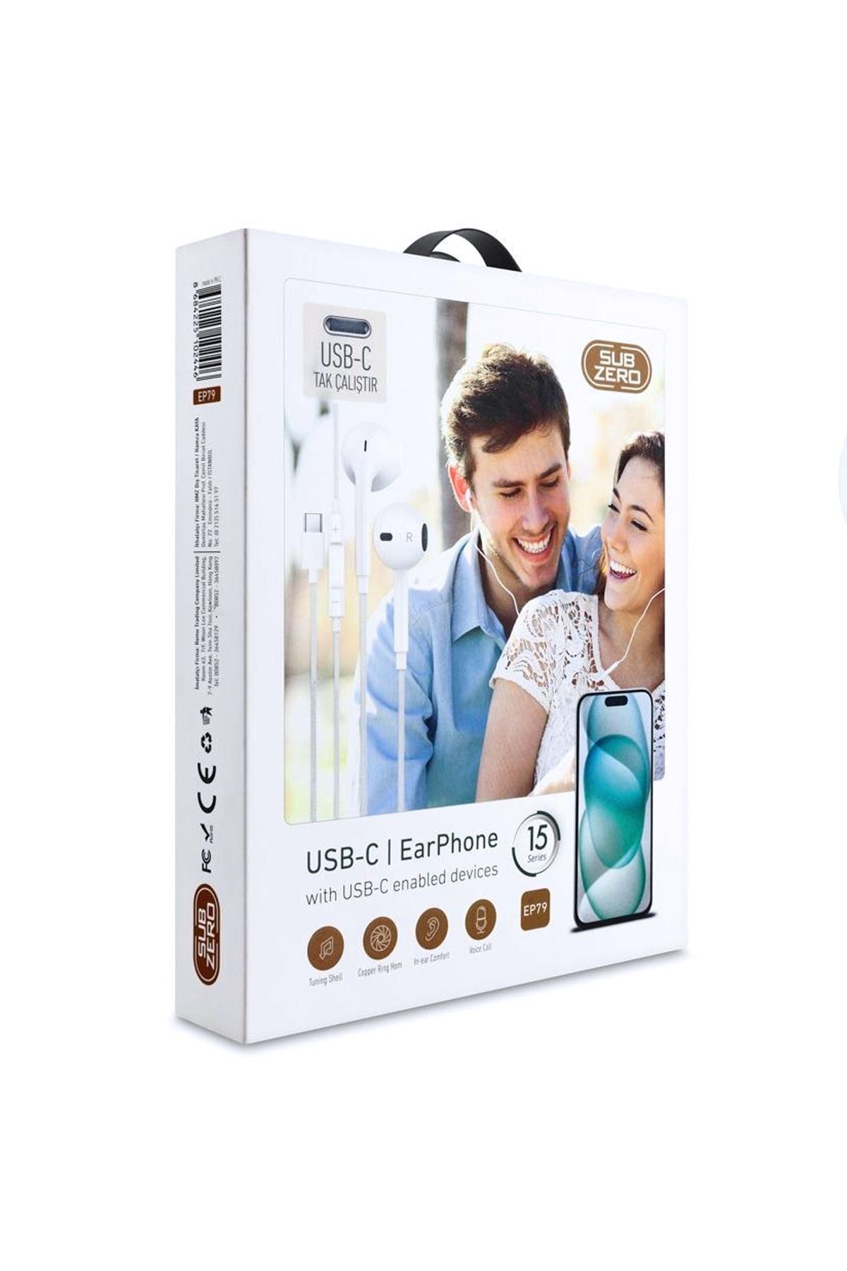 İPhone15 - 15 PRO - 15 PRO MAX - 15 PLUS Uyumlu Kulaklık Mikrofonlu Type-C Kulaklık Tak Çalıştır - Görsel 2