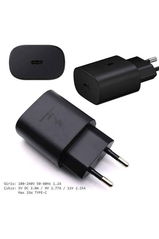 Samsung S23 - Samsung Galaxy S23 FE Şarj Aleti 25W HIZLI Type C PD Şarj Cihazı Tek Başlık - Görsel 2