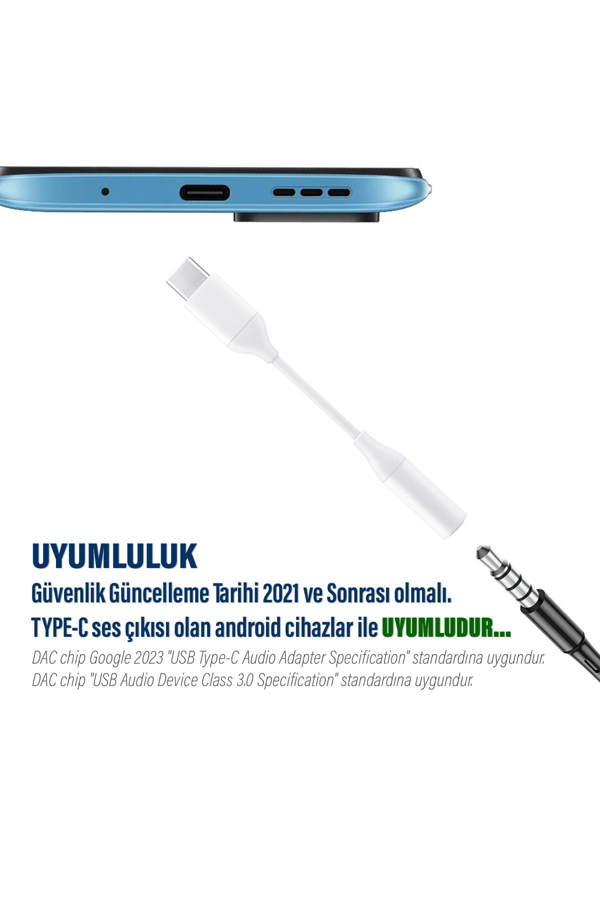 Samsung S23 FE S23 PLUS S23 Ultra Kulaklık Dönüştürcüsü TYPE-C Kulaklık Çevirici - Görsel 3