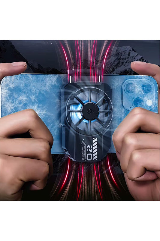 Gaming Cep Telefon Hava Soğutma Fanı Metal Radyatör Soğutucu Mavi Efekt İos Android Pubg Uyumlu - Görsel 2