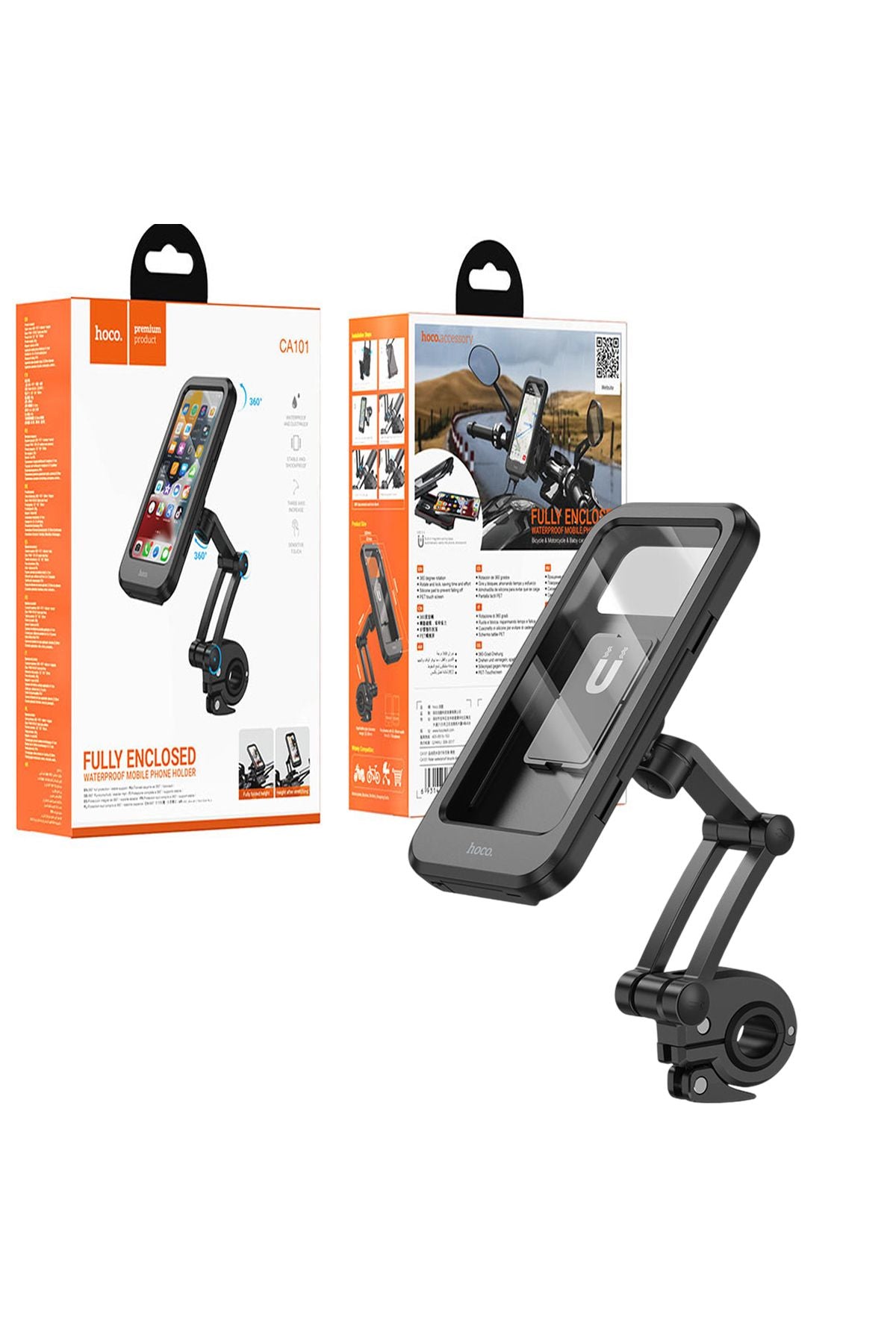 Motosiklet Scooter Telefon Tutucu Su Geçirmez Şarj Girişi Açık - Görsel 7