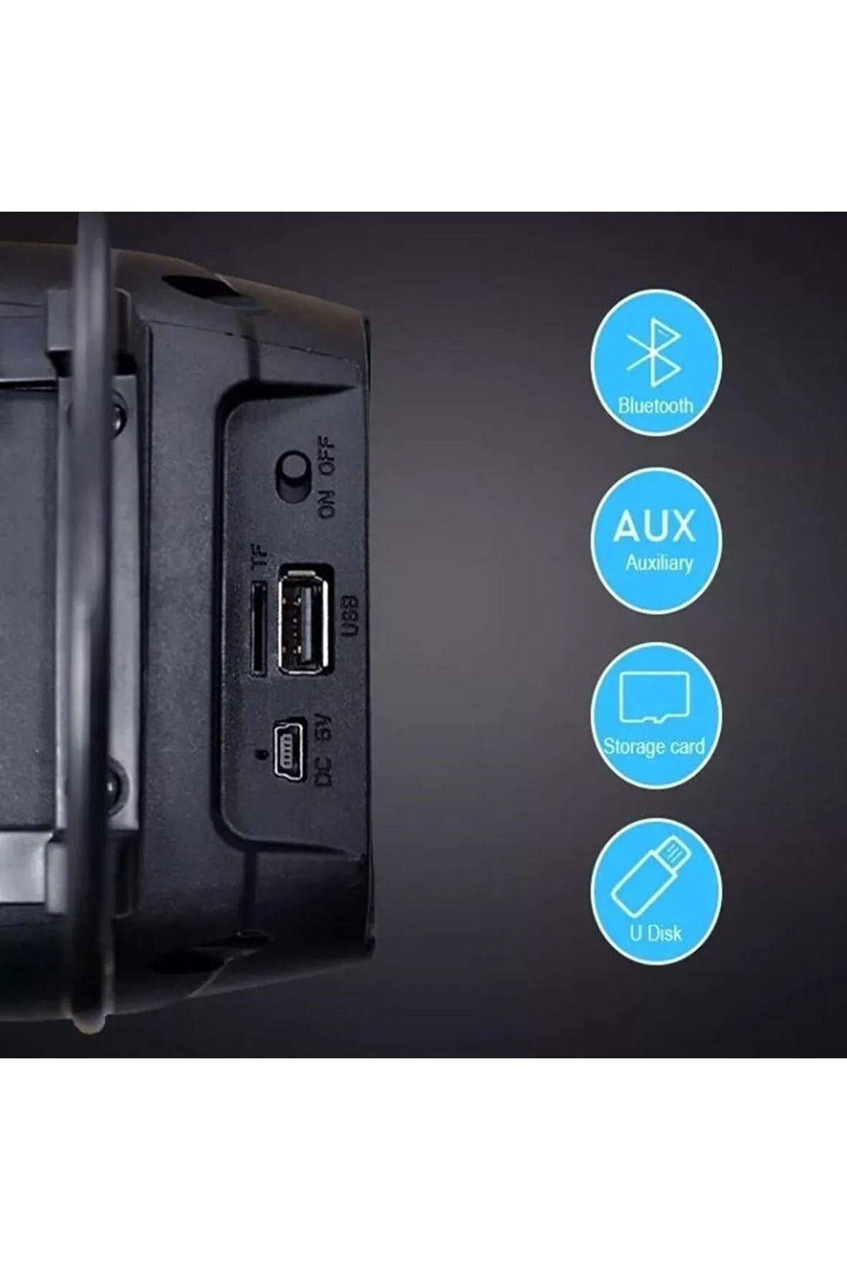 Kablosuz Bluetooth Hoparlör Speaker Telefon Tutucu Rgb Hoparlör Renkli Işıklı Ses Bombası 5W - Görsel 5