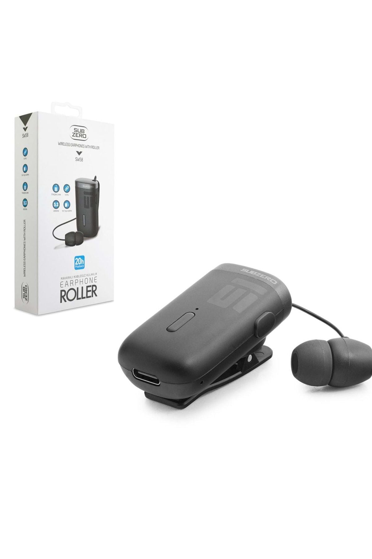 Makaralı Kulaklık Titreşimli Yaka Mandallı Makaralı Bluetooth Kulaklık 20 Saat - Görsel 5