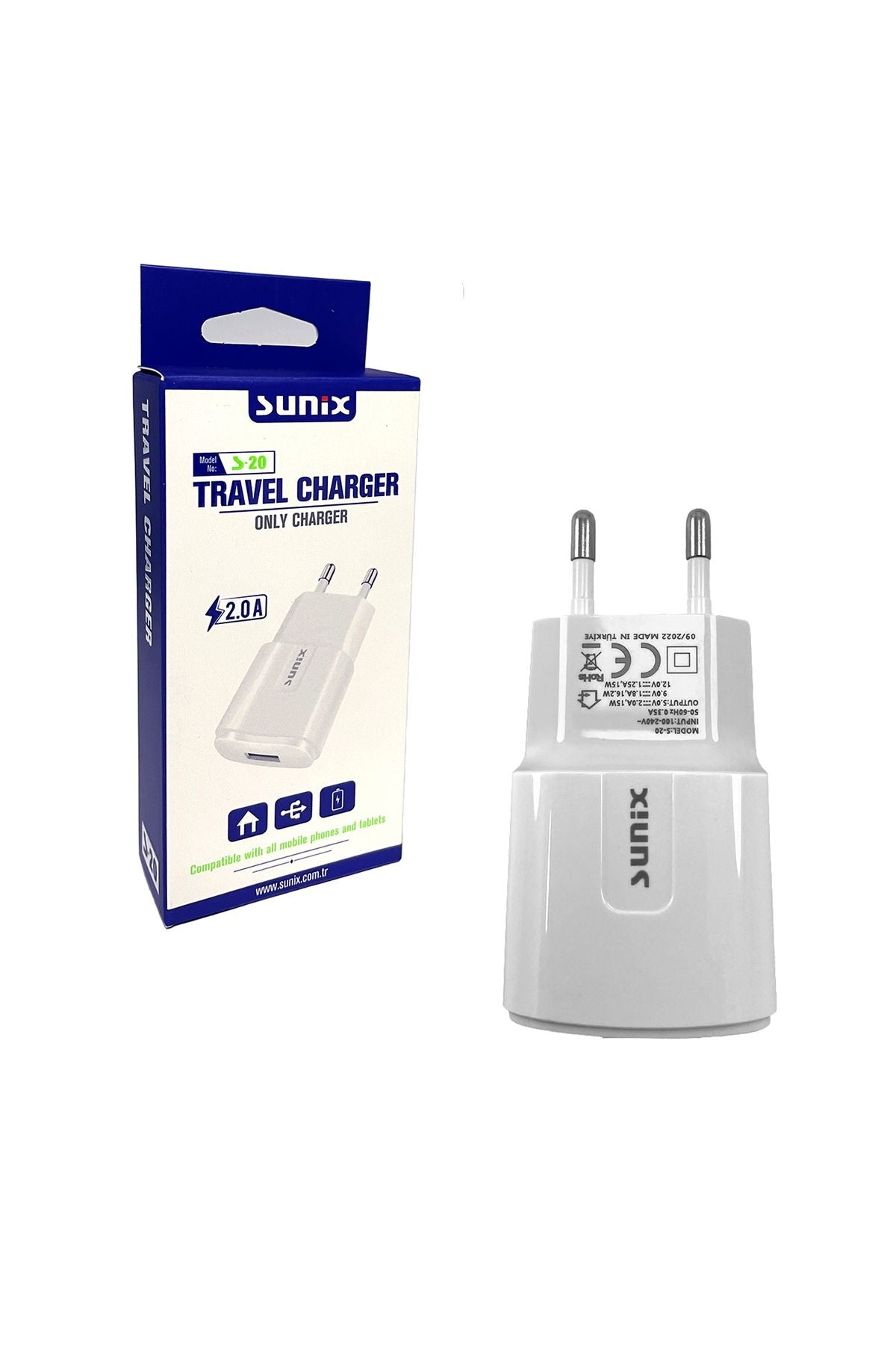 2.1 Amper Şarj Adaptörü Tek Başlık 12w 5v 2.1a Şarj Aleti - Görsel 3
