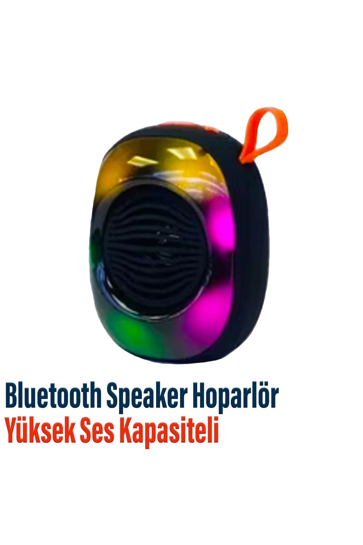 Kablosuz Bluetooth Hoparlör 5W RGB Led Işıklı Speaker Ses Bombası 1200 mAh Güçlü Ses Kalitesi